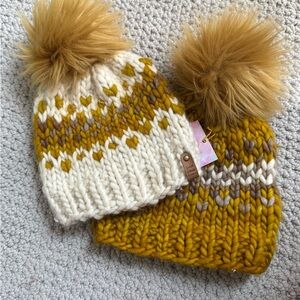 Cozy Knit Pom-Pom Beanie Set for Kids